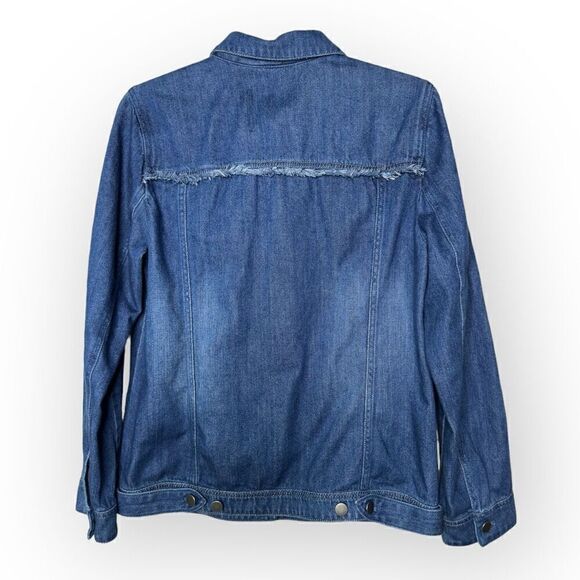 J Jill denim  Button-Down long sleeve Jean Jacket Size Small front pockets - Picture 5 of 7